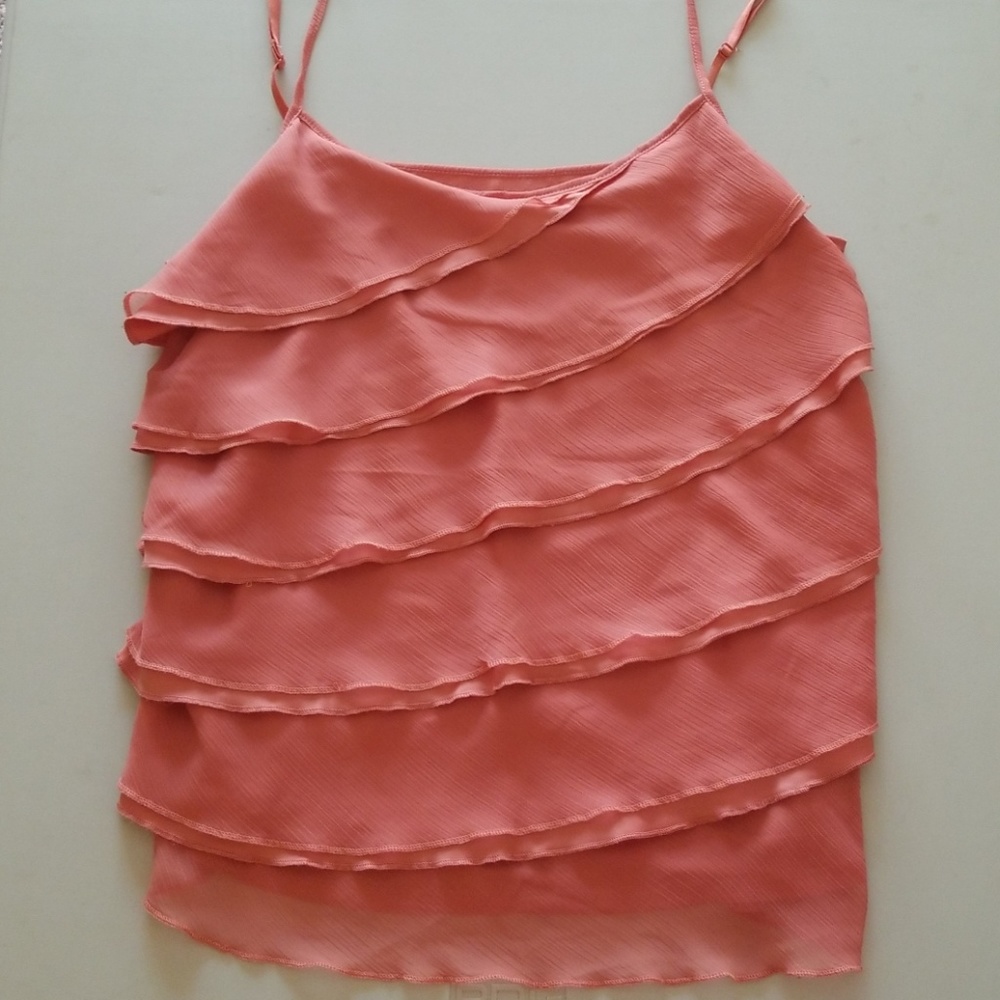 2 for $15! NY & Co. Pink Ruffle Tank